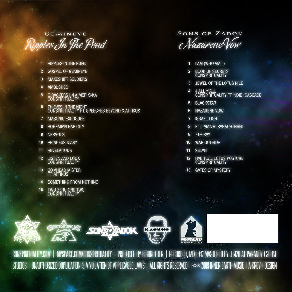Conspirituality X2 Digital Download Album (2009)
