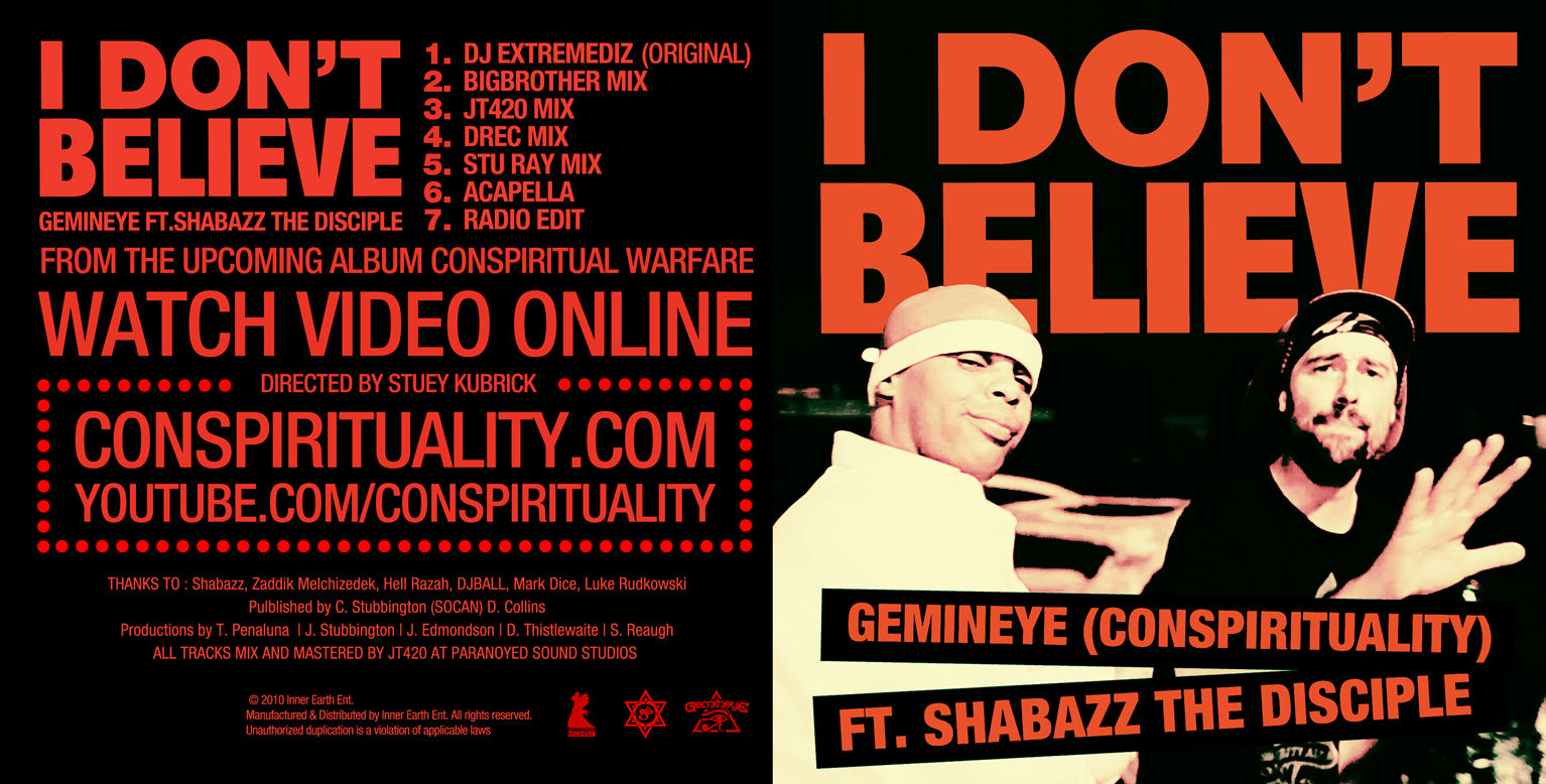 I Don't Believe Remix EP (2010 - Physical CD) [PRE-ORDER]